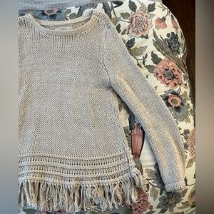 LOFT Fringe Sweater